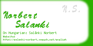 norbert salanki business card